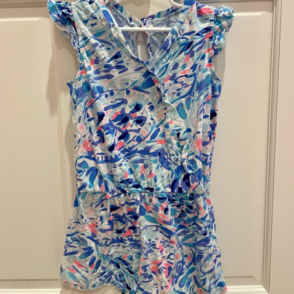 Lilly Pulitzer Girls Romper, Size 6-7